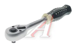 Ключ трещотка 1/4" 72 зуба реверсивная усиленная с резиновой ручкой ROCKFORCE