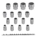 RF-4161-9 Набор торцевых головок 1/2"DR 12-гранных 16пр. ROCKFORCE